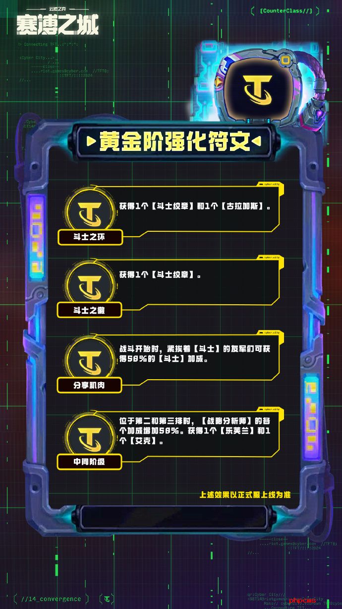 云顶之弈S14黄金阶强化符文介绍 云顶之弈S14黄金阶强化符文一览