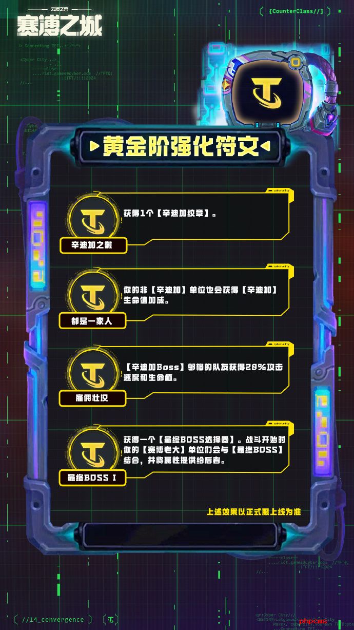 云顶之弈S14黄金阶强化符文介绍 云顶之弈S14黄金阶强化符文一览