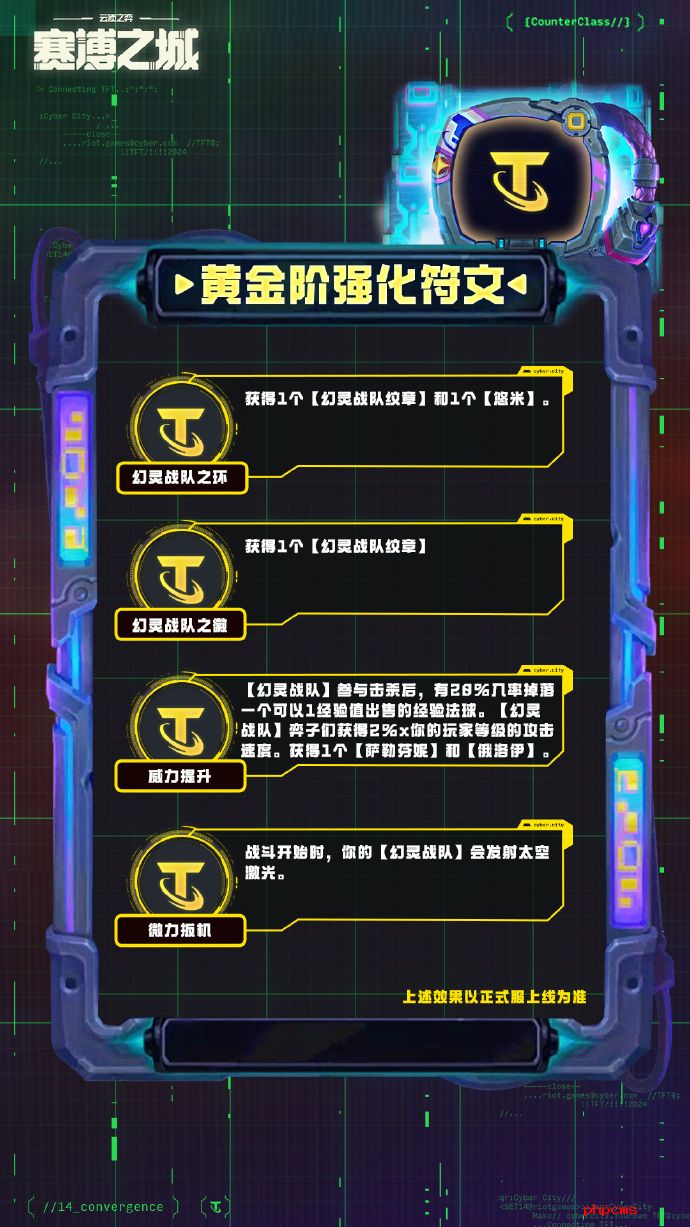 云顶之弈S14黄金阶强化符文介绍 云顶之弈S14黄金阶强化符文一览
