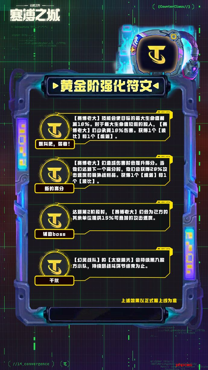 云顶之弈S14黄金阶强化符文介绍 云顶之弈S14黄金阶强化符文一览