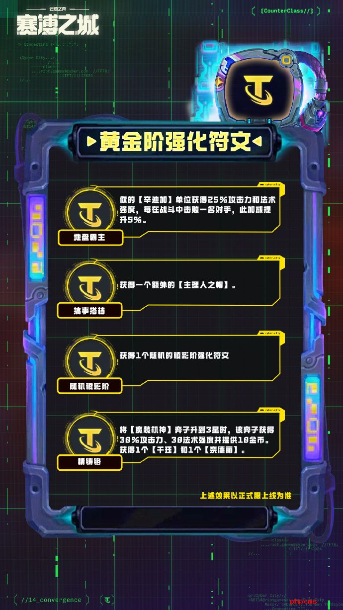云顶之弈S14黄金阶强化符文介绍 云顶之弈S14黄金阶强化符文一览