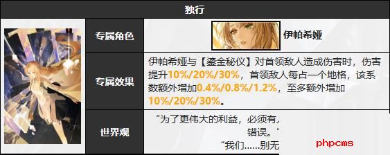 无期迷途伊帕希娅有什么技能 无期迷途伊帕希娅技能介绍